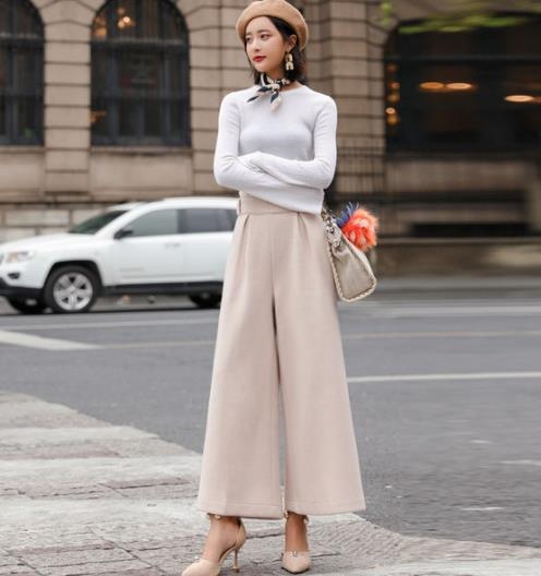 条纹高腰阔腿长裤的多种搭配：打造百变风格（图）