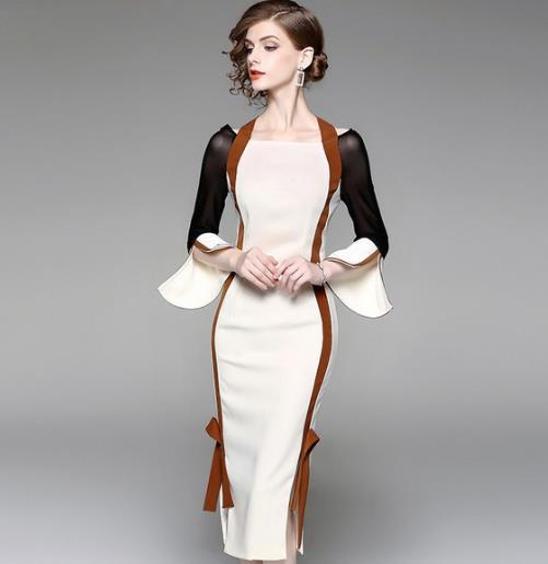 喇叭袖一字领修身连衣裙搭配:青春减龄又性感(图) 喇叭袖一字领修身连衣裙搭配:青春减龄又性感(图)