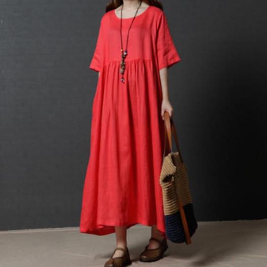 简单的棉麻连衣裙，优雅端庄又时髦（图）
