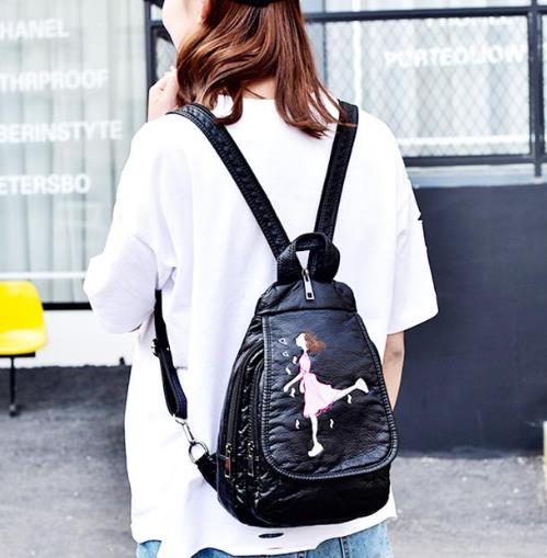 简约时尚精致大方的韩版百搭休闲双肩包分享（图）