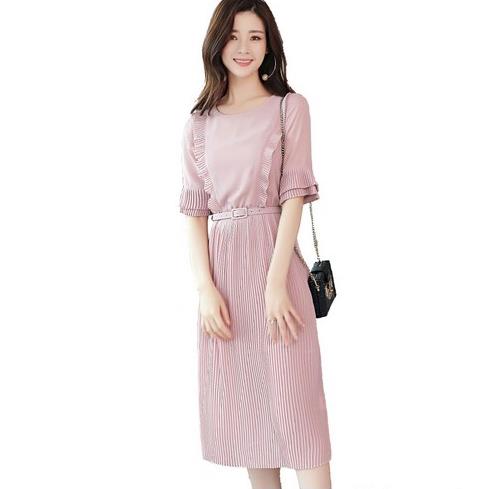 立领印花雪纺衫搭配百褶裙：5款雪纺衫彰显小清新