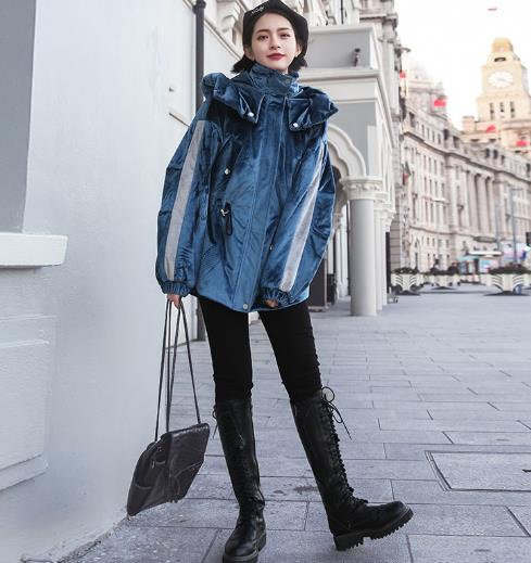 5款显高减龄金丝绒纯色短款棉袄的多种搭配（图）