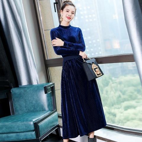 适合秋冬的两件套：知性优雅金丝绒两件套分享