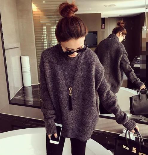 胖MM搭配韩版百搭宽松毛衣如何才遮肉显瘦(图) 胖MM搭配韩版百搭宽松毛衣如何才遮肉显瘦(图)