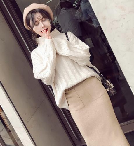 矮个女生冬季显高穿搭示范（图）