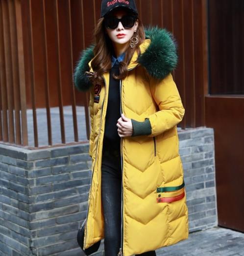 降温必备羽绒服：时尚显瘦大毛领灯笼袖羽绒服