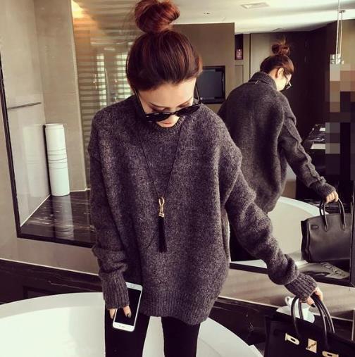 韩版宽松高领毛衣搭配牛仔裤：早秋毛衣推荐（图）