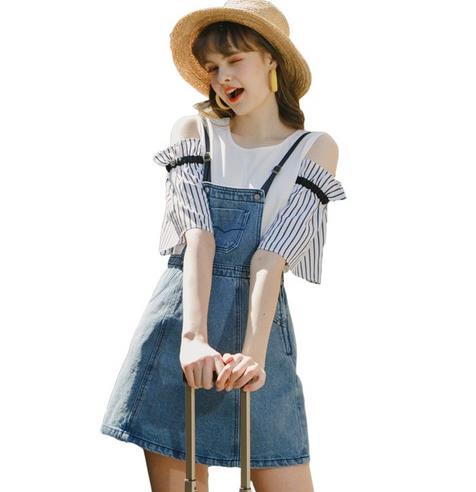 刺绣包臀牛仔短裙两件套：5款重温牛仔的率性记忆