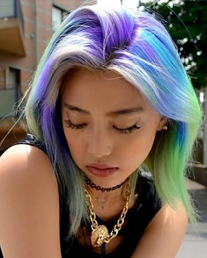 色彩斑斓个性十足的最新日式原宿风染发推荐（图）