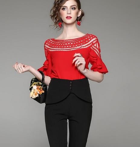 七分袖立领条纹雪纺衫怎么搭配：时尚优雅文艺范