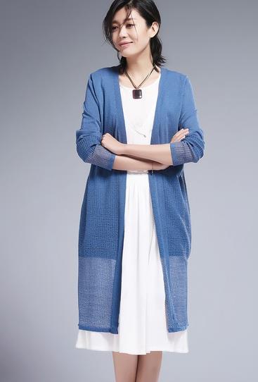 2017早秋蝙蝠袖绑带针织外套：女装新款外套推荐