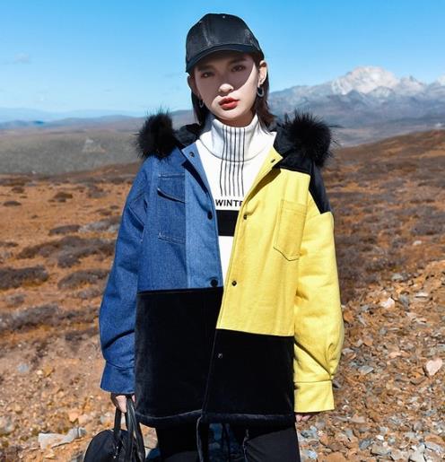 帅气又不失优雅的羊羔绒加厚牛仔短外套推荐（图）