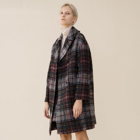大翻领格子外套的多种搭配示范（图）