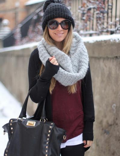 不同脸型不同搭法：围巾戴法有窍门推荐（图）