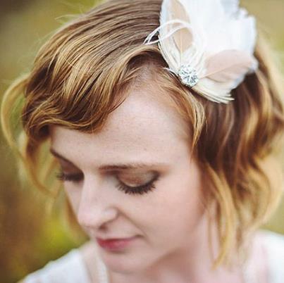 5款优雅又清爽的新娘短发发型推荐(图) 5款优雅又清爽的新娘短发发型推荐(图)