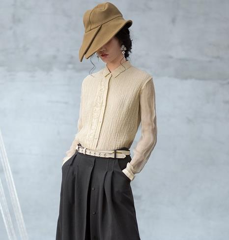 早秋长袖真丝拼接衬衫：女士新款衬衫推荐（图）