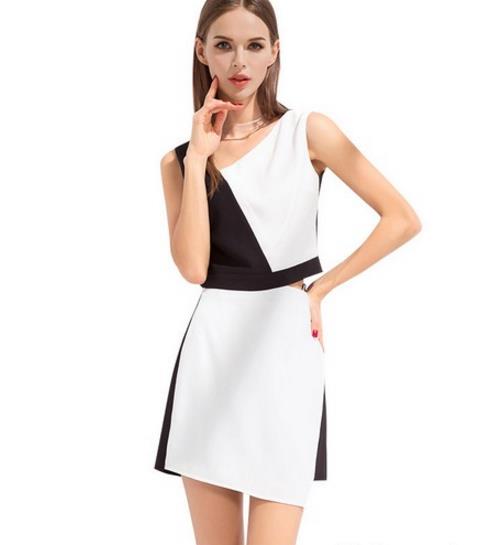 撞色短袖连衣裙搭配：5款连衣裙演绎淑女情怀（图）