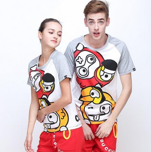 卡通小猪短袖情侣T恤:简约百搭情侣T恤分享 卡通小猪短袖情侣T恤:简约百搭情侣T恤分享