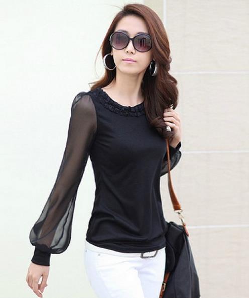 小脚裤搭配花边领打底雪纺衫:职场女性的干练风范 小脚裤搭配花边领打底雪纺衫:职场女性的干练风范