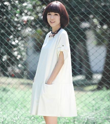 棉麻圆领中袖T恤搭配：打造清爽宜人森女系（图）