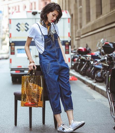 宽松大码休闲背带短裤搭配：时尚减龄背带短裤推荐