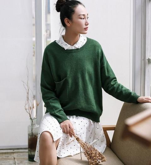 早秋宽松加厚针织外套：女装新款针织外套推荐