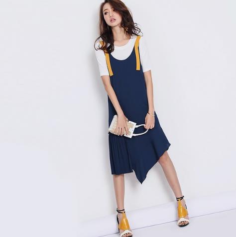 侧边绑带短袖T恤裙搭配：5款搭出时髦甜美范儿