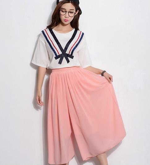 小个MM穿高腰百褶裙裤：5款裙裤显高显瘦推荐