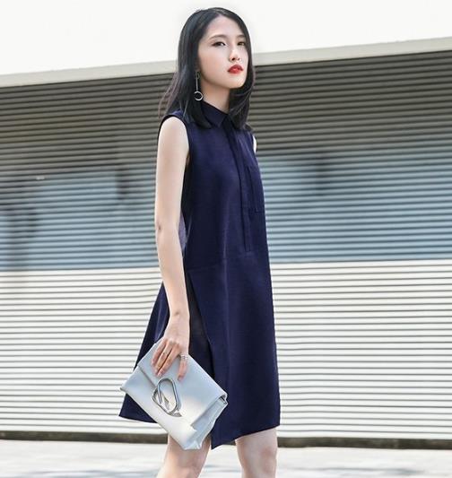 棉麻收腰系带衬衫裙搭配：彰显性感女人味（图）