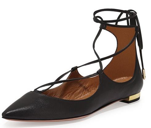 绑带平底尖头鞋搭配:尖头鞋彰显女人知性美(图) 绑带平底尖头鞋搭配:尖头鞋彰显女人知性美(图)