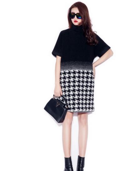 2017早秋收腰包臀连衣裙：演绎端庄大气欧美风