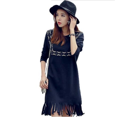 不规则流苏外套的多种搭配：秋天外套必备（图）