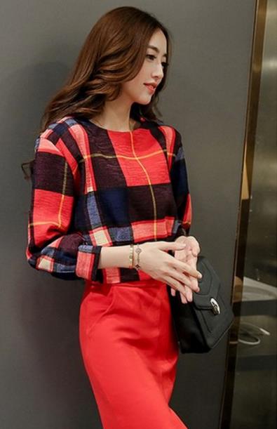 百搭荷叶边格子衬衫搭配：彰显秋日时尚活力（图）