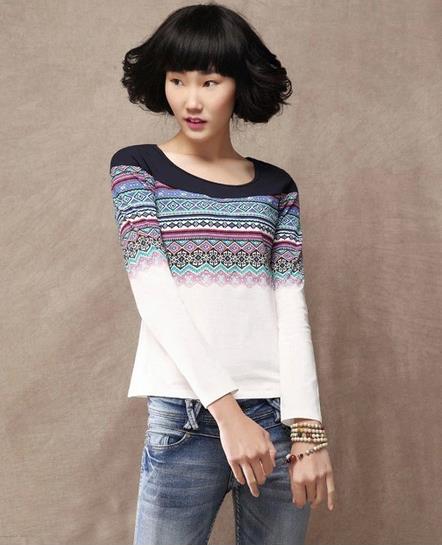 双肩包搭配潮流印花圆领长袖卫衣：彰显新潮和不羁