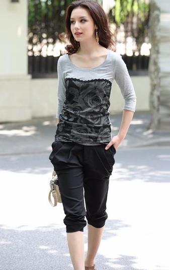 灯笼短裤搭配民族绣花卫衣外套：彰显大长腿（图)