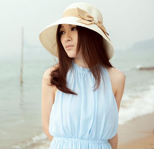 夏天不可缺少的遮阳圆顶草帽：帽子也要美美的（图）