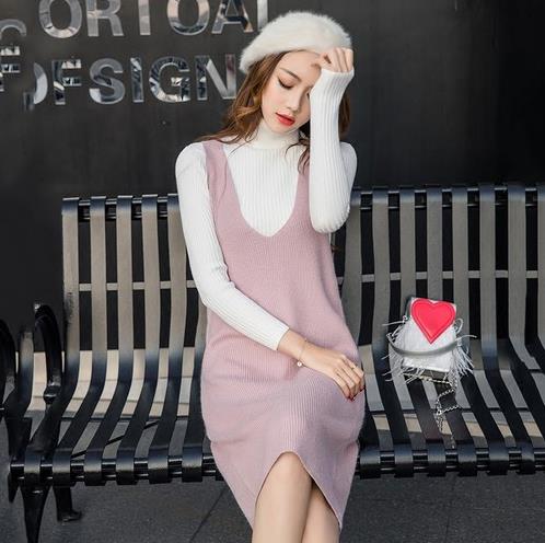 手拿包搭配高腰OL两件套背心裙：十足的OL范儿（图）