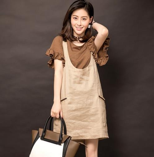 棉麻荷叶边两件套怎么搭配：彰显时尚文艺范儿（图)