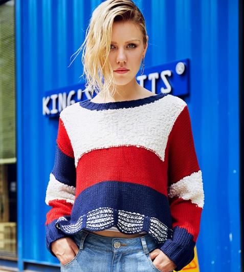 撞色针织衫怎么搭配：个性十足针织衫推荐（图）