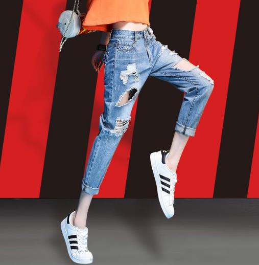 新款薄款高腰显瘦八分阔腿裤：女装阔腿裤推荐（图）