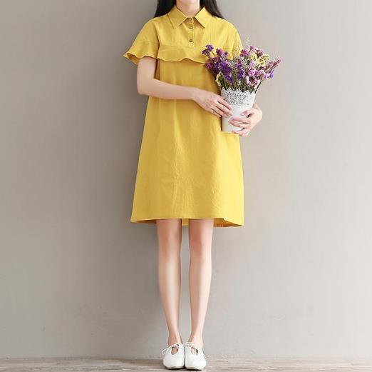 清新条纹棉麻连衣裙搭配：6款演绎复古棉麻风（图）