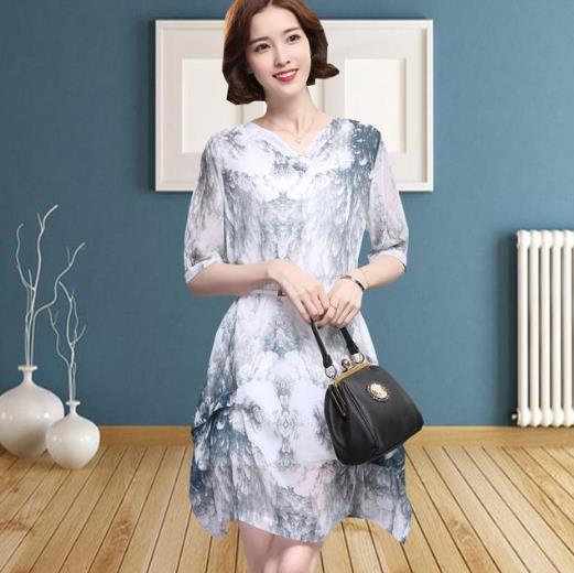 中长款遮肚高端桑蚕丝A字裙：丝滑亲肤又减龄（图）