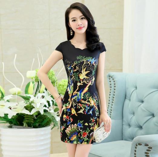新款日常改良时尚印花旗袍裙:女人味十足(图) 新款日常改良时尚印花旗袍裙:女人味十足(图)