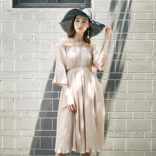 6款休闲时尚碎花雪纺连衣裙：清新甜美连衣裙分