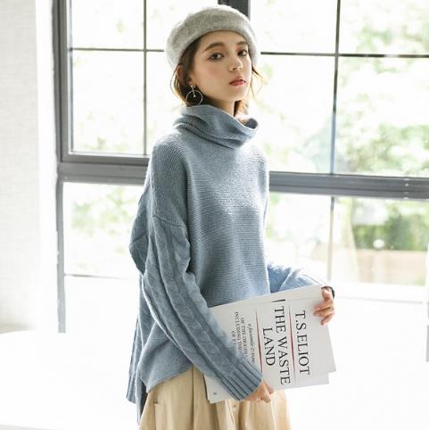 纯色长袖针织衫如何搭配外套 打造时尚优雅范