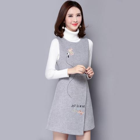 冬天不单调：百褶拼接毛呢裙搭配推荐（图）