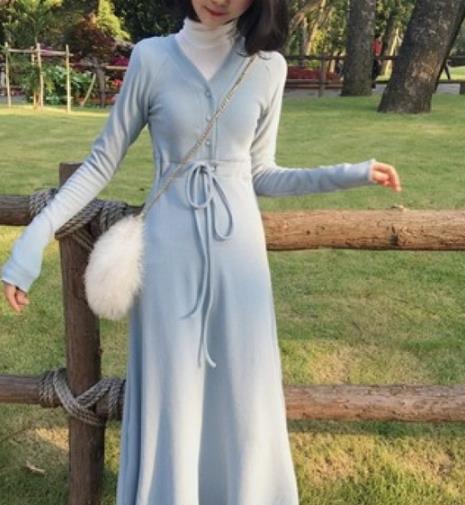 秋冬连衣裙叠穿照样美出天际（图）