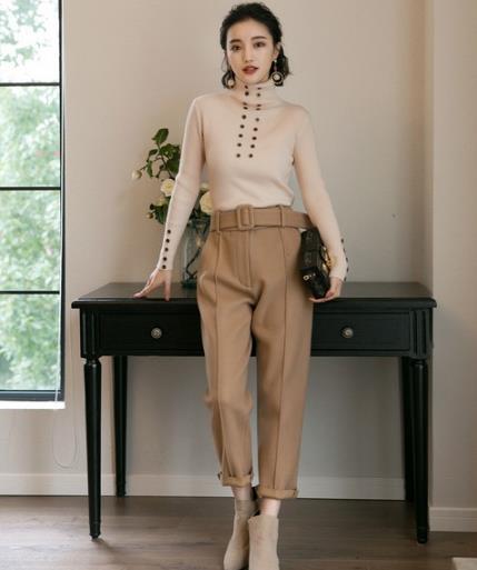 钉珠毛呢套装搭配：5款套装打造时尚优雅气质