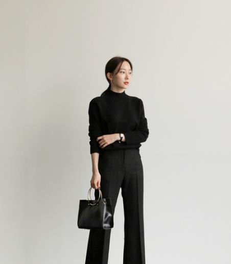 2018韩国流行冬季毛衣搭配示范（图）