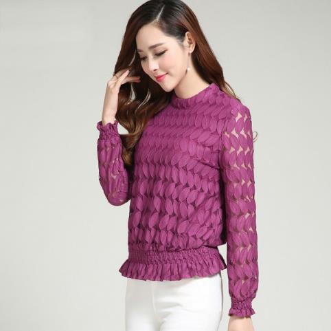 追求轻熟风 不妨入一件蕾丝纯色打底衫（图）